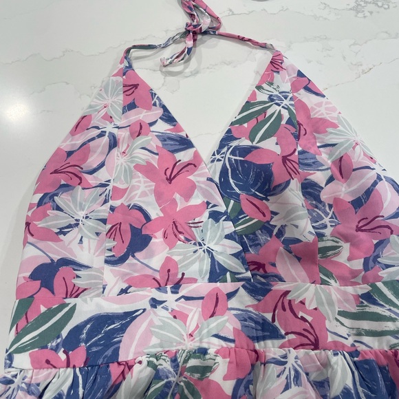 Pink Lily Floral Maxi Dress - Pink and Blue - Picture 3 of 9